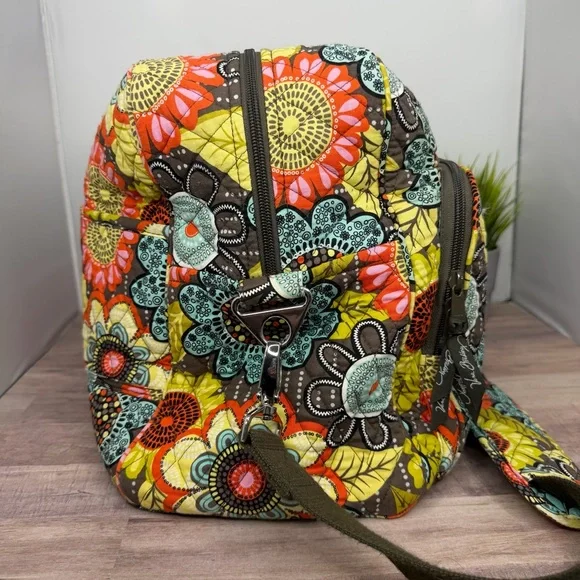 Vera Bradley Weekender Carry On Duffle Bag Flower Shower w/ Shoulder Strap - Picture 7 of 12